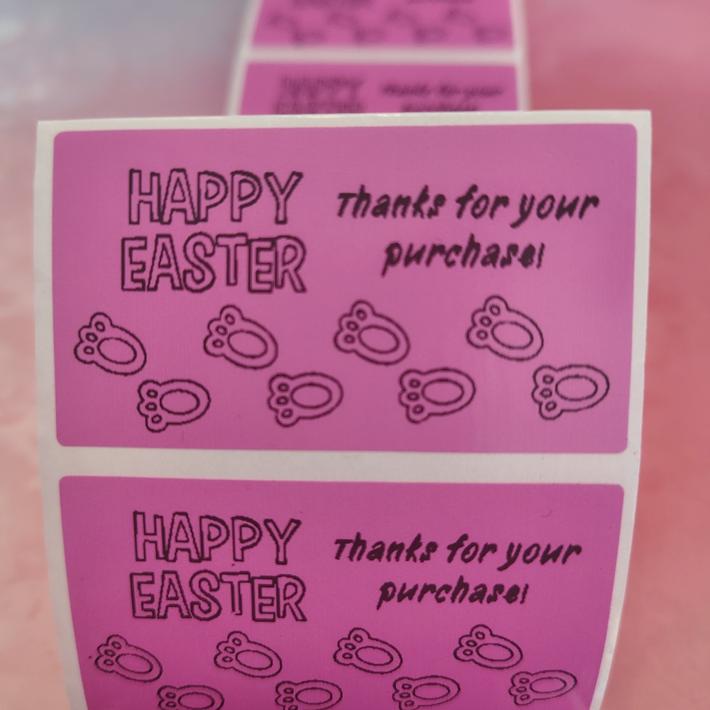 💙100 Happy Easter- Shipping Labels Thermal Packaging Stickers 2.25"x1.25"💙